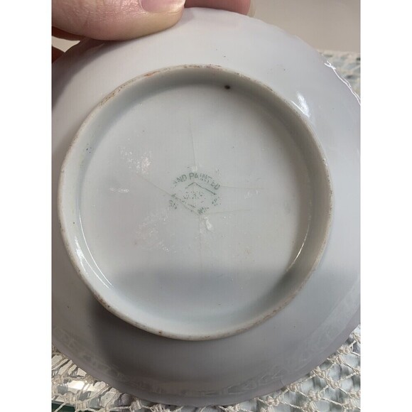 Vintage Japanese Hand Painted Moriage Gold Gilt Detail Plate Trinket Dish - Picture 6 of 7